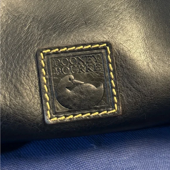 NWOT Dooney & Bourke Navy Florentine Leather Large Satchel - Picture 4 of 16